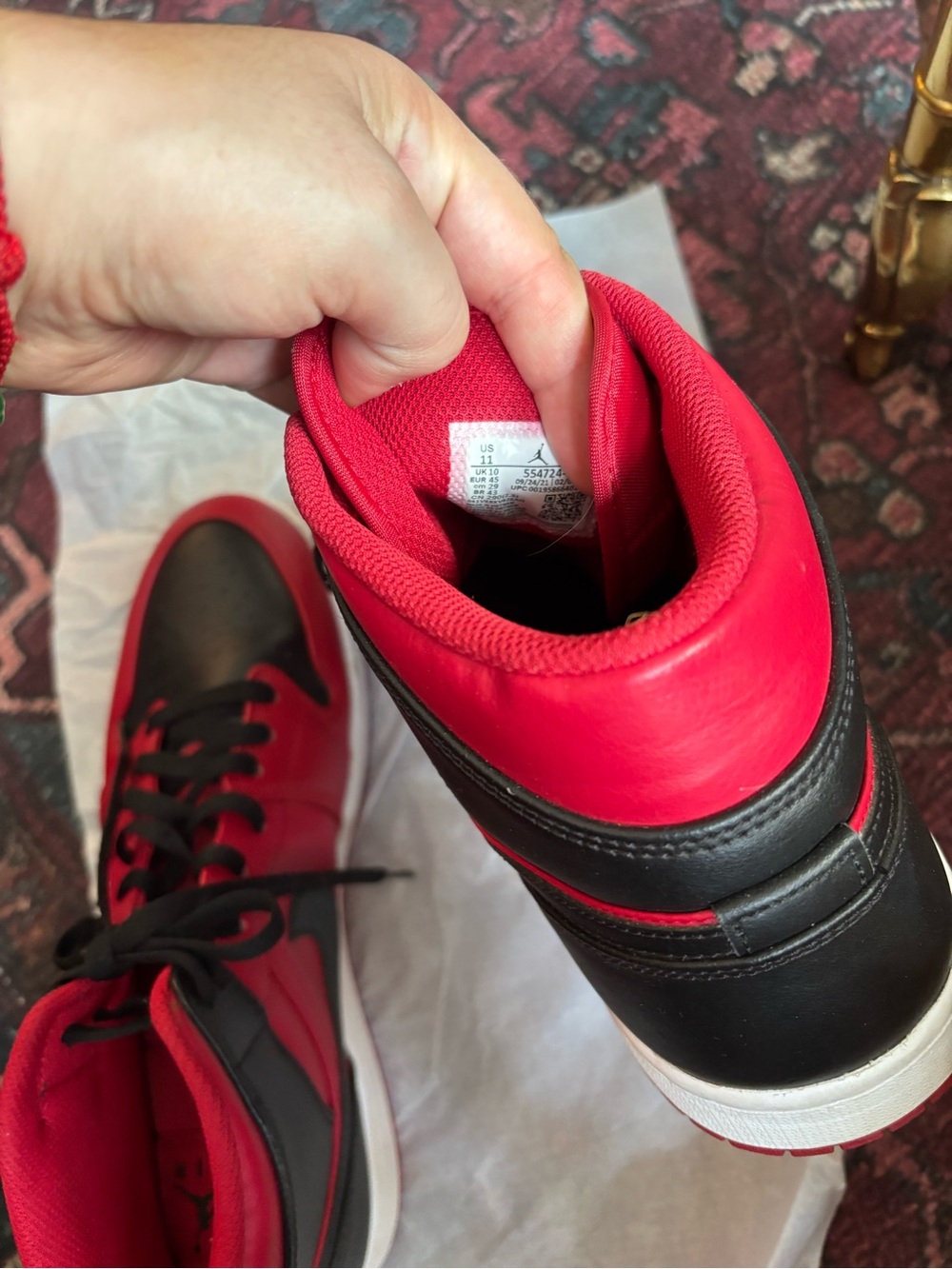 Nike Air Jordan 1 Mid - “Reverse Bred” Size 11 - Picture 6 of 6